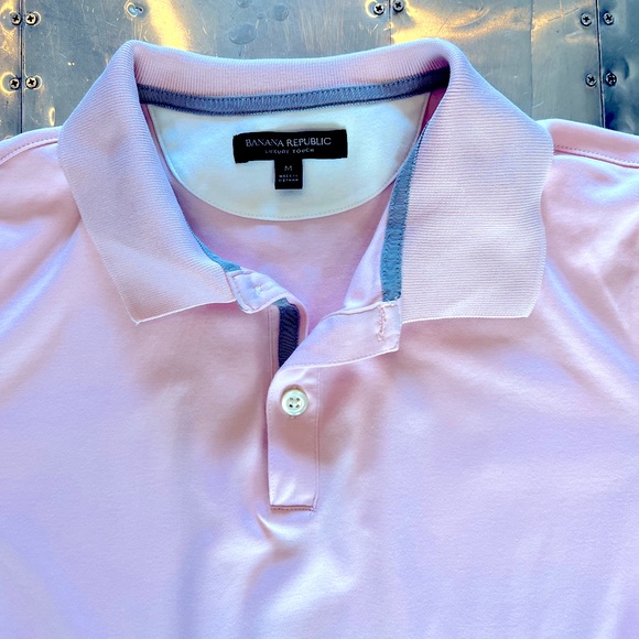 Banana Republic Pink Polo Size Medium - Picture 2 of 7